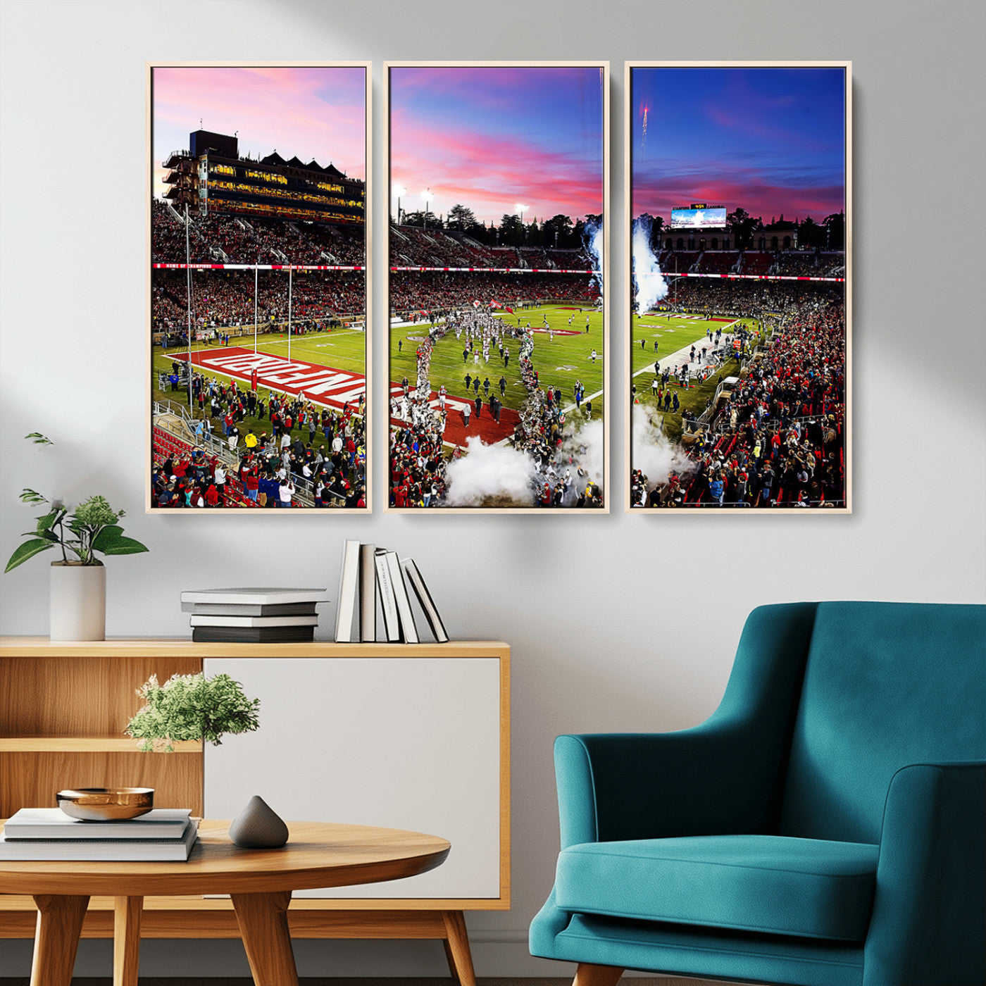 MGV-FC-48X32-3P - Stanford University Cardinal Football Team Print - Stanford Stadium Wall Art Canvas Print