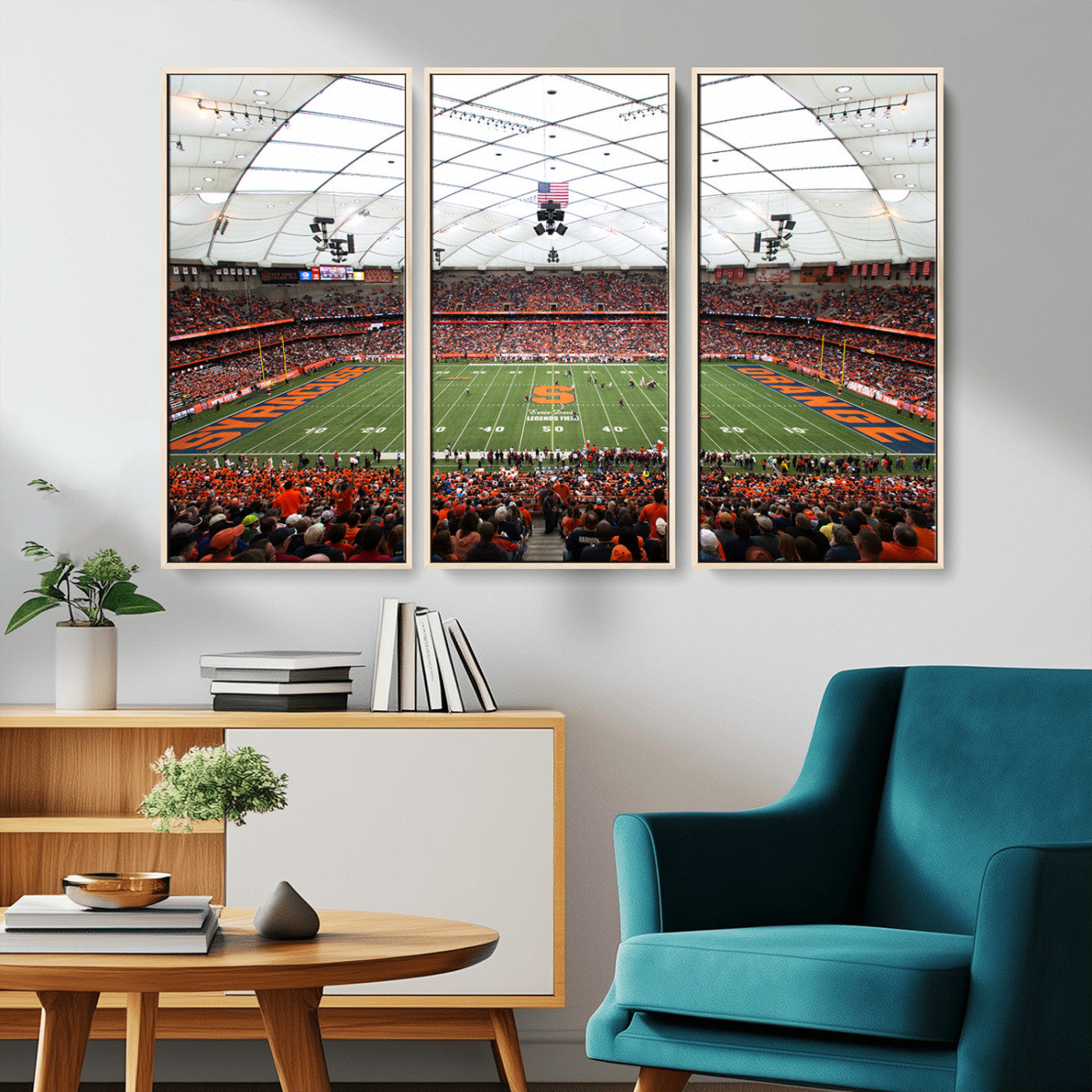 MGV-FC-48X32-3P - Syracuse University Orange Football Team Print - Syracuse JMA Wireless Dome Wall Art Canvas Print