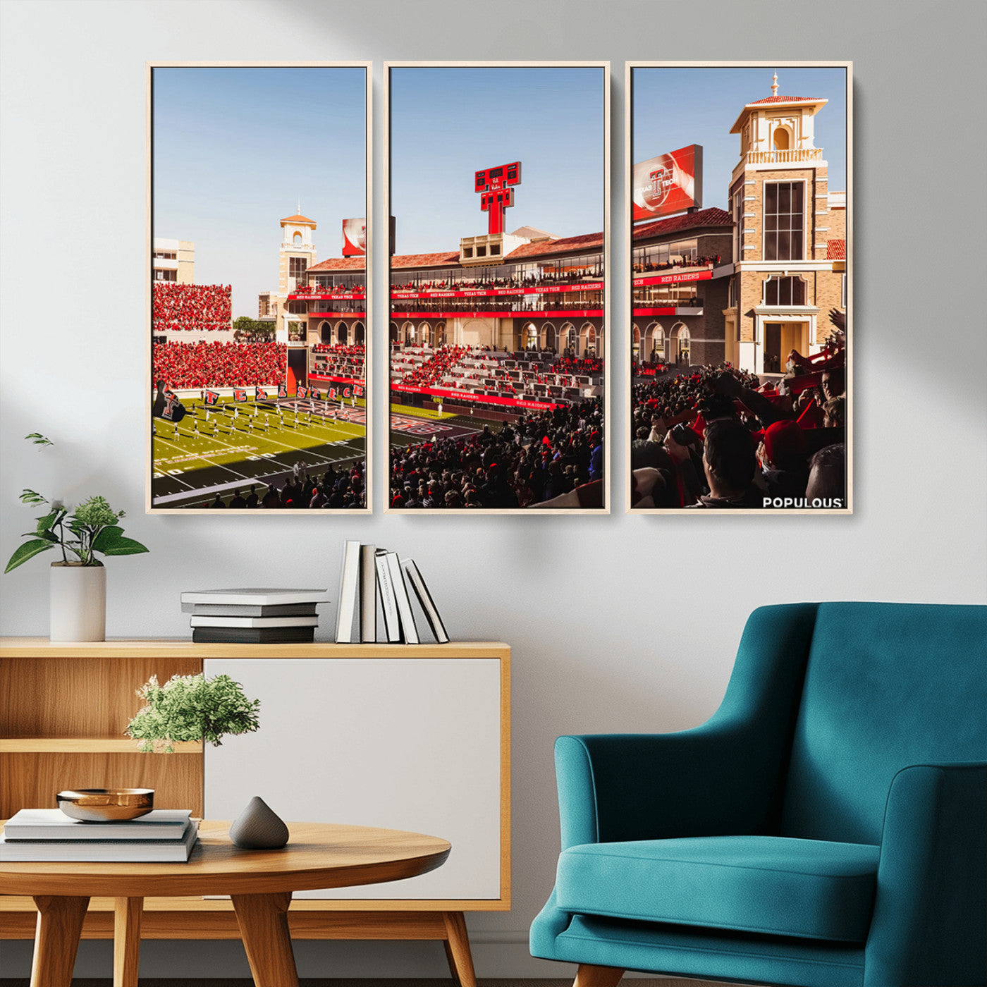 MGV-FC-48X32-3P - Jones AT&T Stadium Texas Tech Red Raiders Wall Art | Large Att Stadium Canvas Print | College