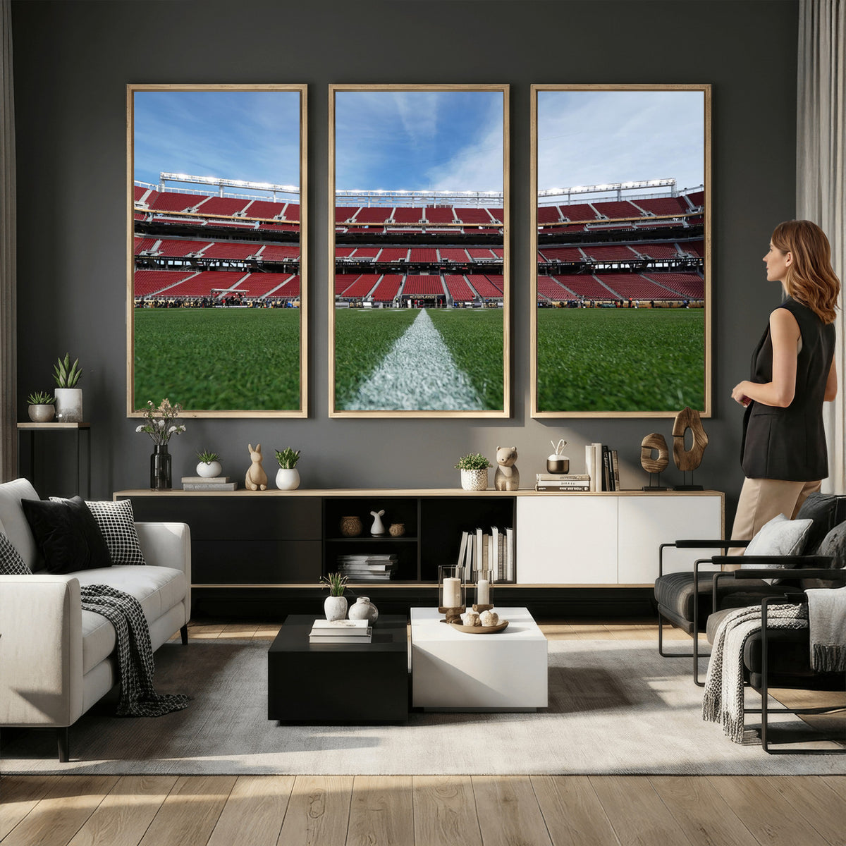 83238-PAN-FL-20X10 - University of Tulsa Golden Hurricane Football Team Print - Tulsa H.A. Chapman Stadium Wall Art