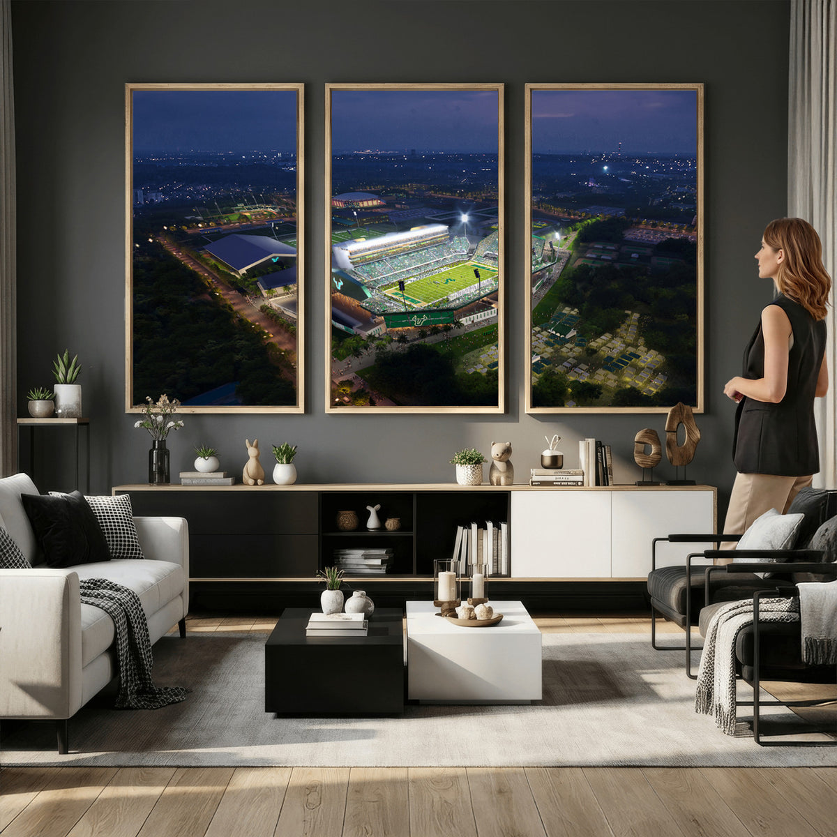 27554-MGV-CV-36X24 - The University of South Florida Bulls Football Team Print