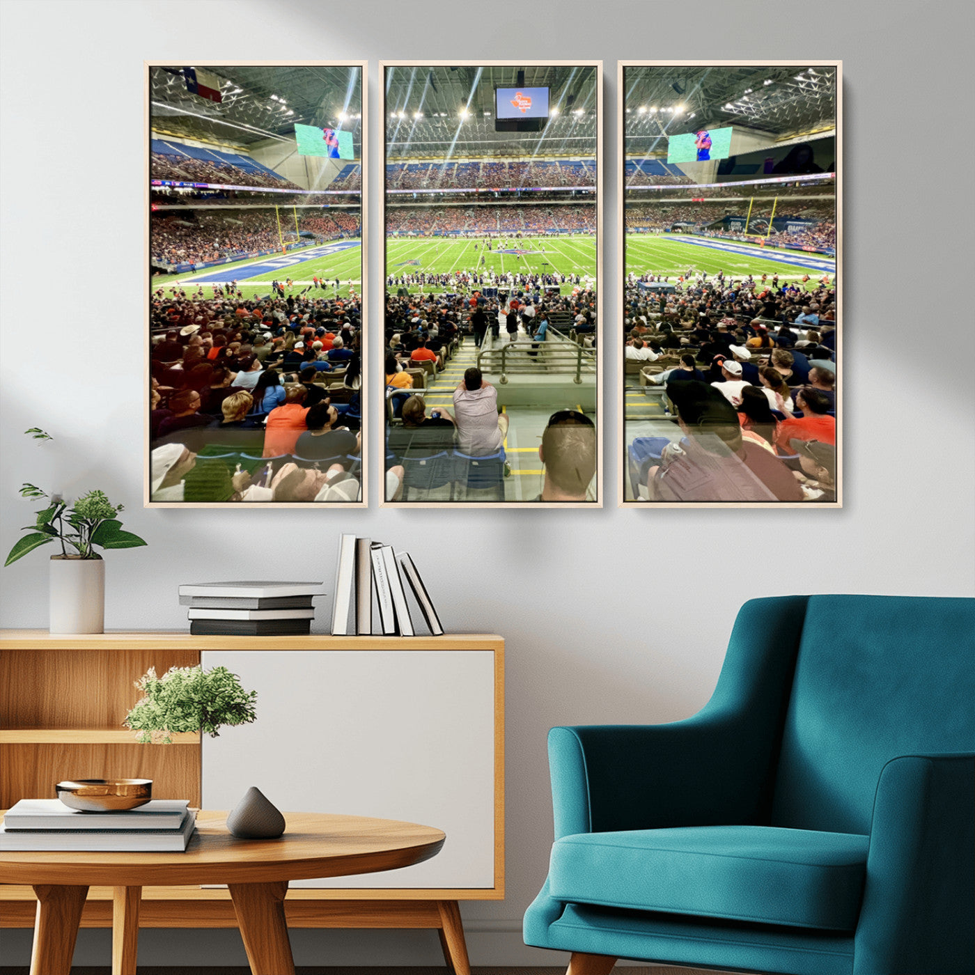 MGV-FC-48X32-3P - The University of Texas at San Antonio Roadrunners Football Team Print - San Antonio Alamodome Wall