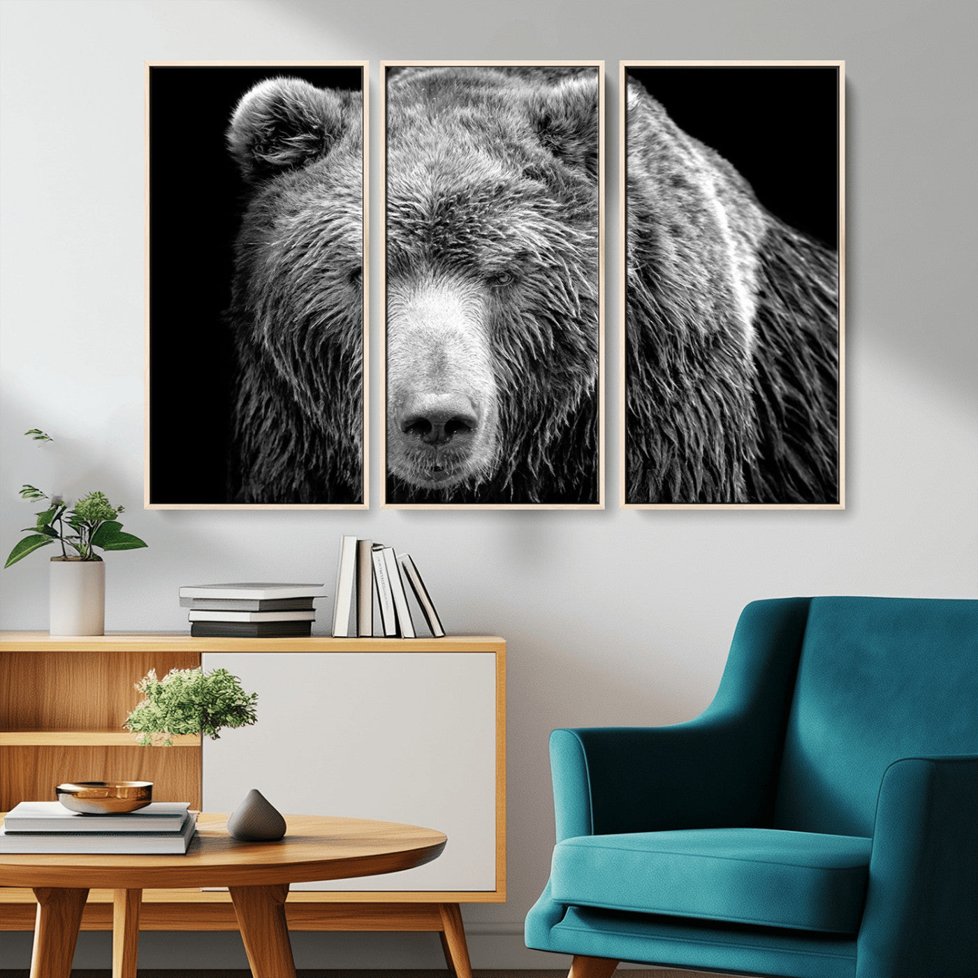 MGV-FC-48X32-3P - 399 Grizzly Bear Canvas Print | Ready to Hang Wall Art | Rustic Farmhouse & Cabin Decor | Wildlife