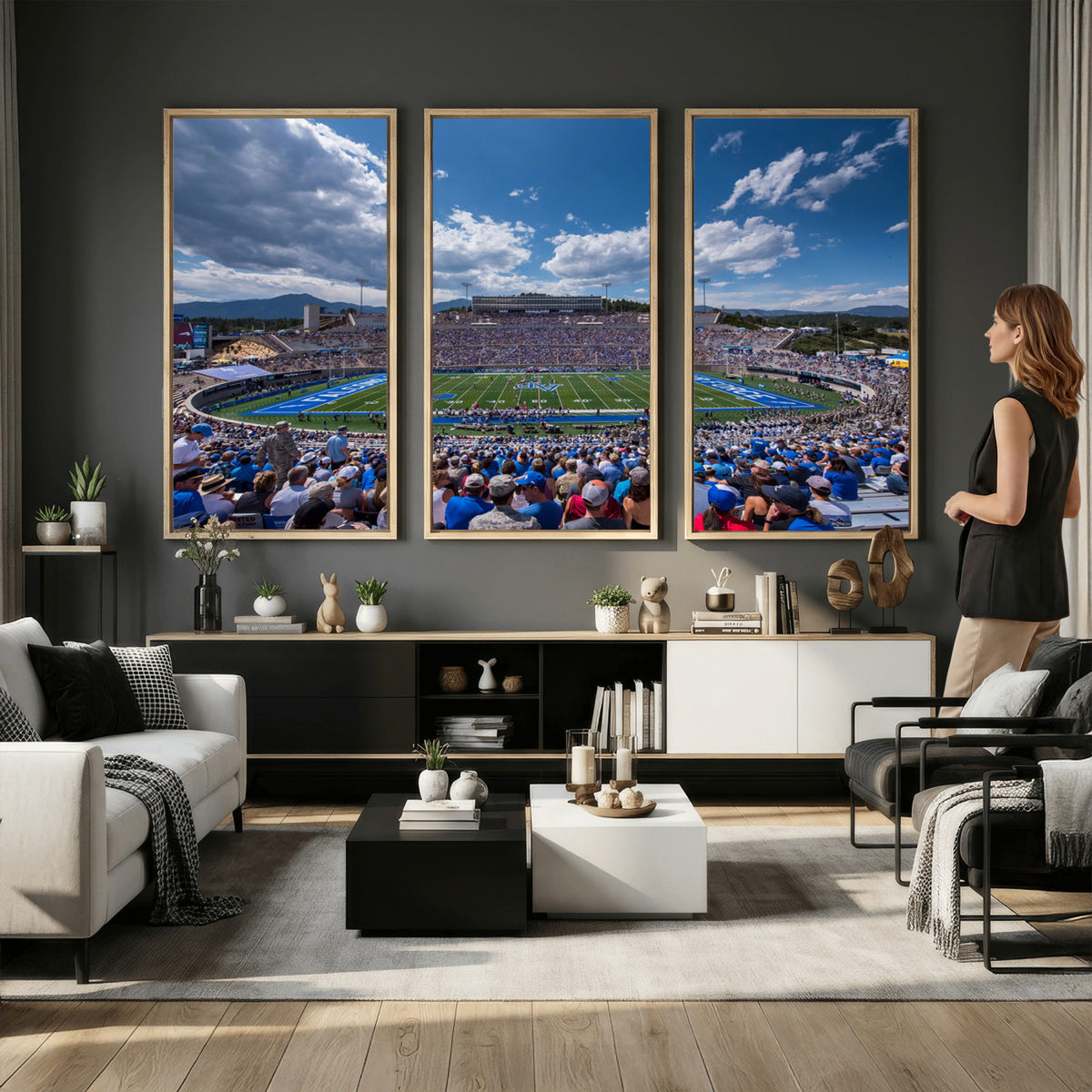 59281-MGV-CV-36X24 - Air Force Falcons Football Team Print, Colorado Springs
