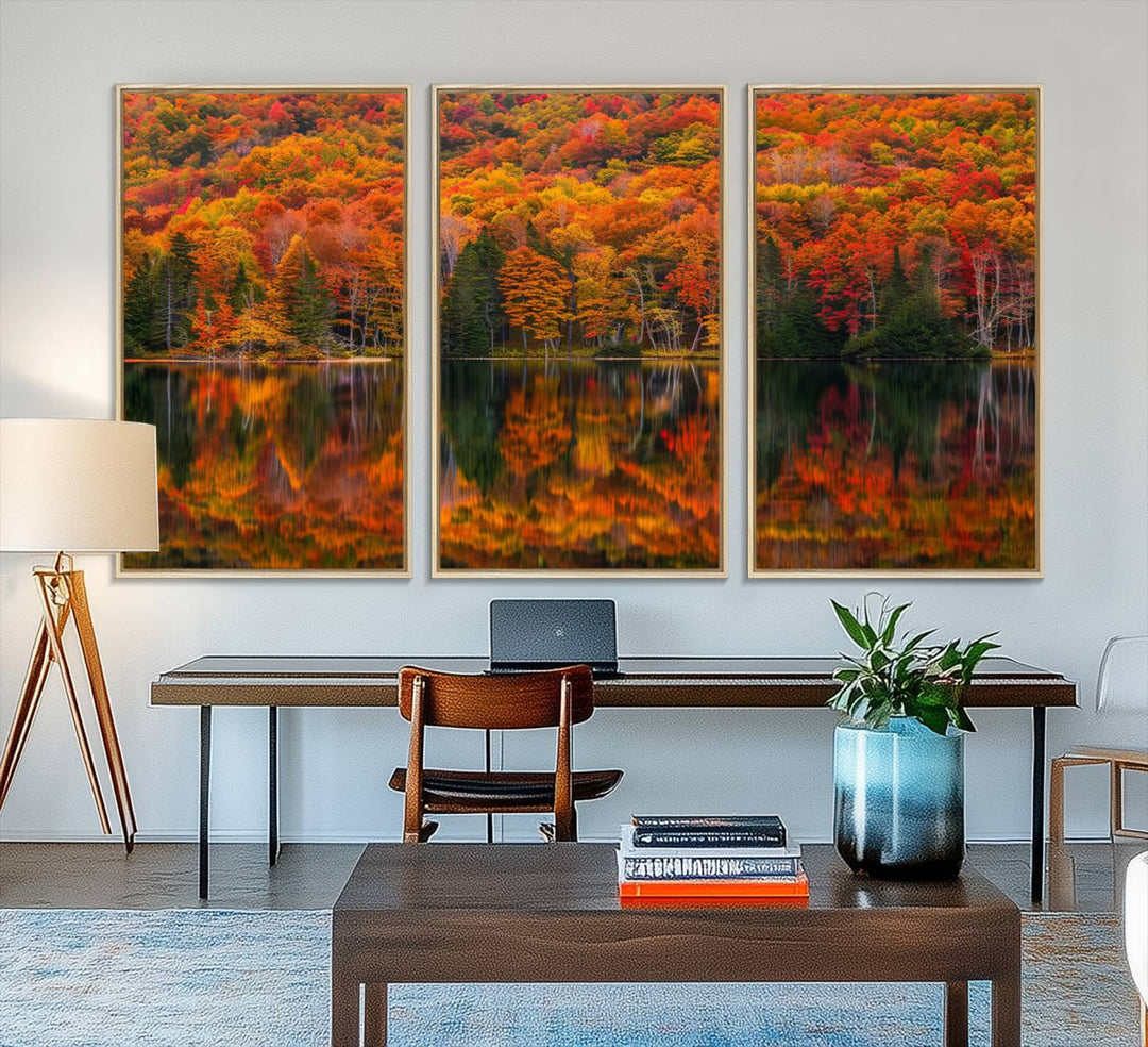 Fall Foliage Wall Art featuring autumn reflections.