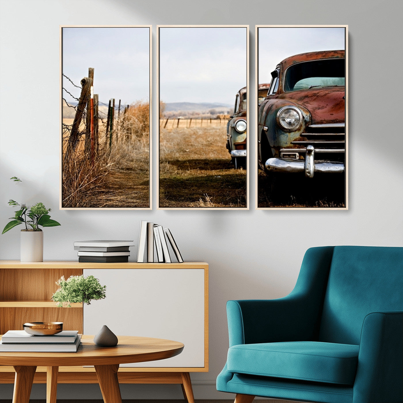 -Classic Cars Vintage Wall Art Canvas Print