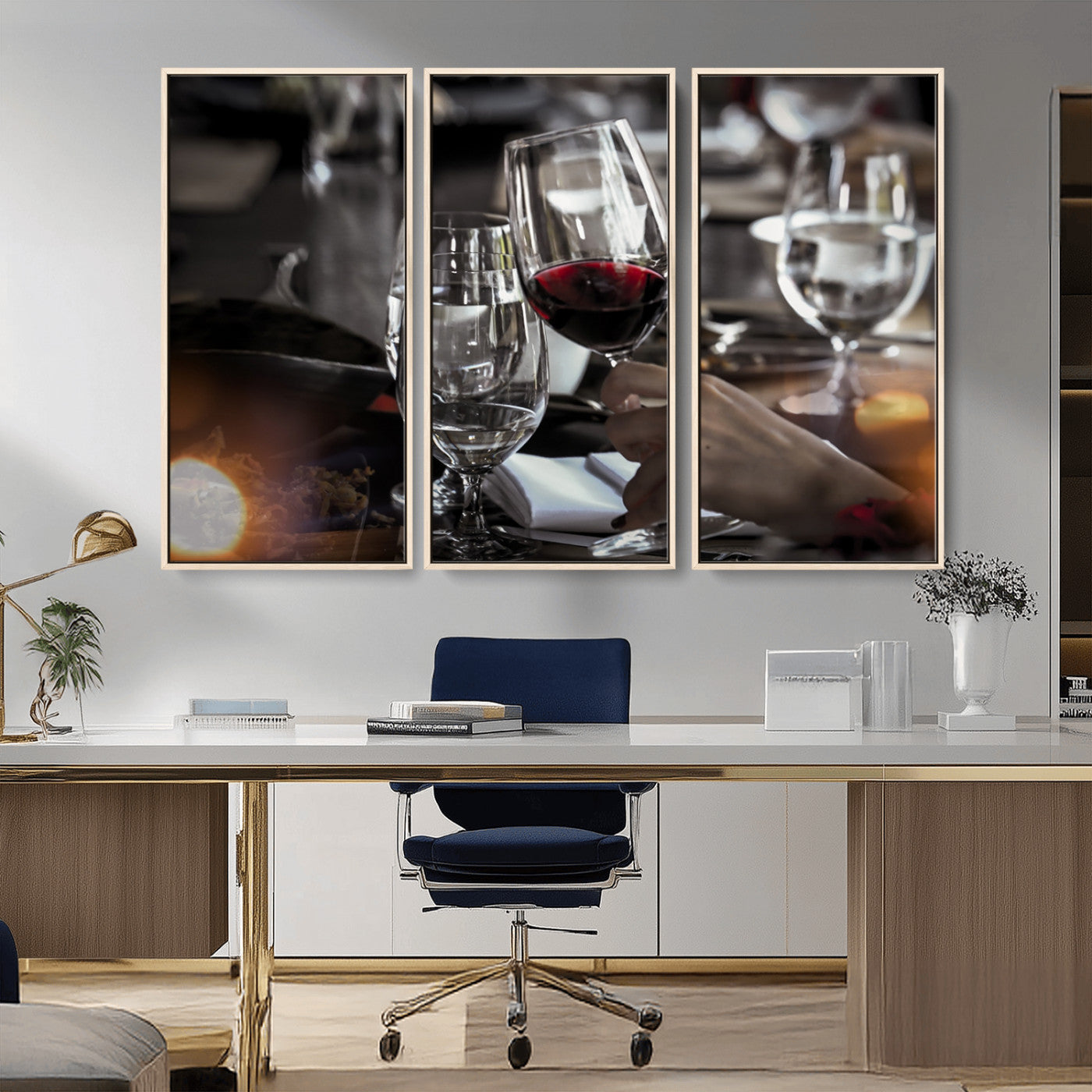 MGV-FC-48X32-3P - Red Wine and Glass Canvas Print
