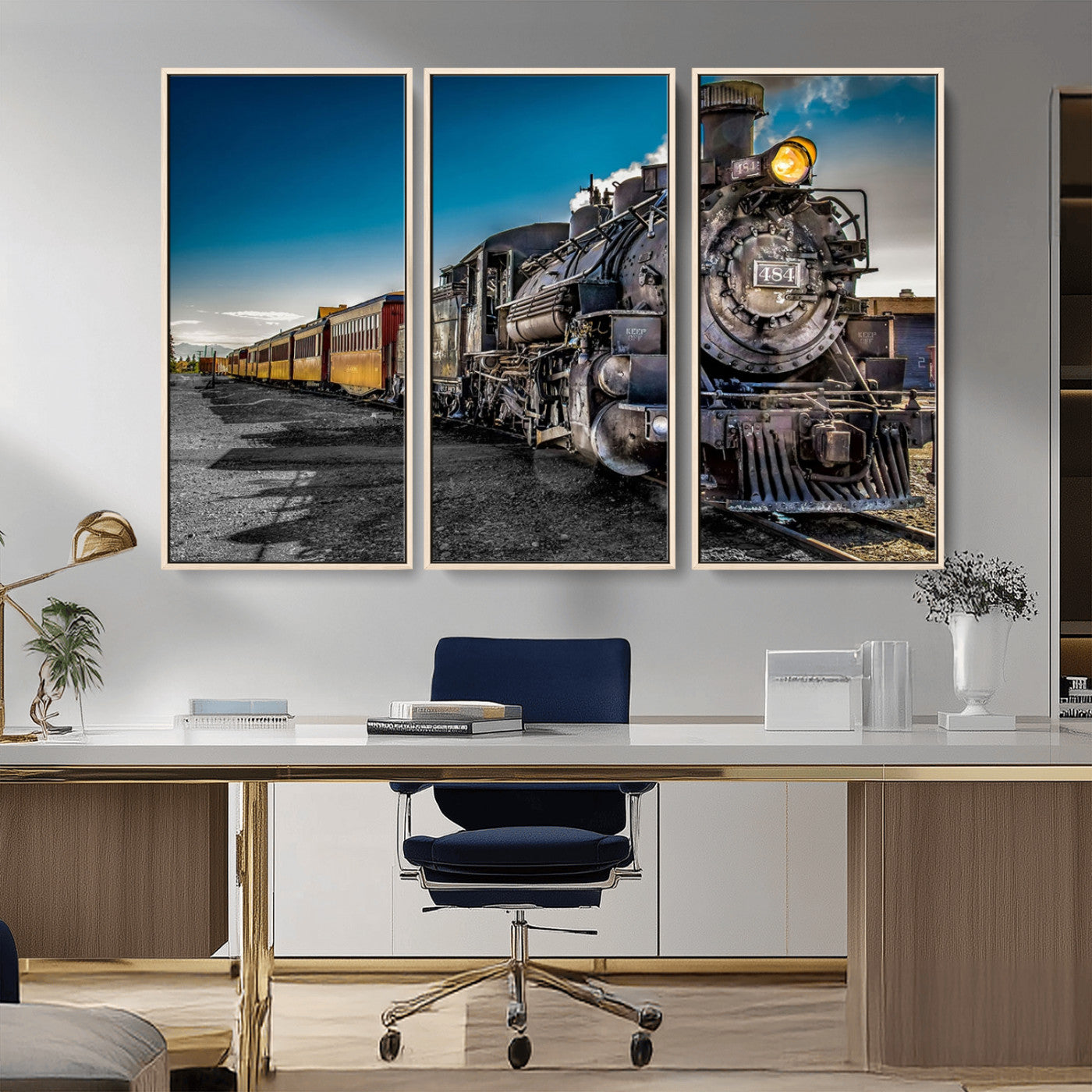 MGV-FC-48X32-3P - Train Wall Art Canvas Print