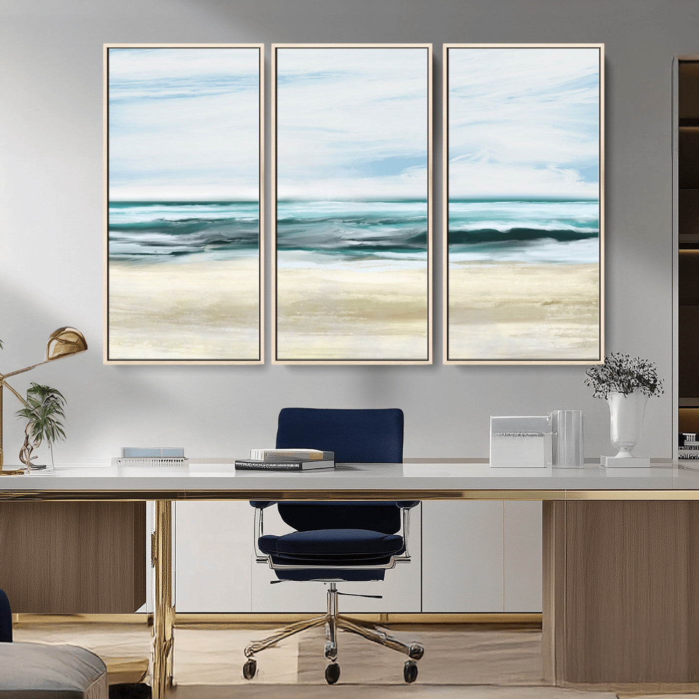 -Ocean Abstract Wall Art Canvas Print