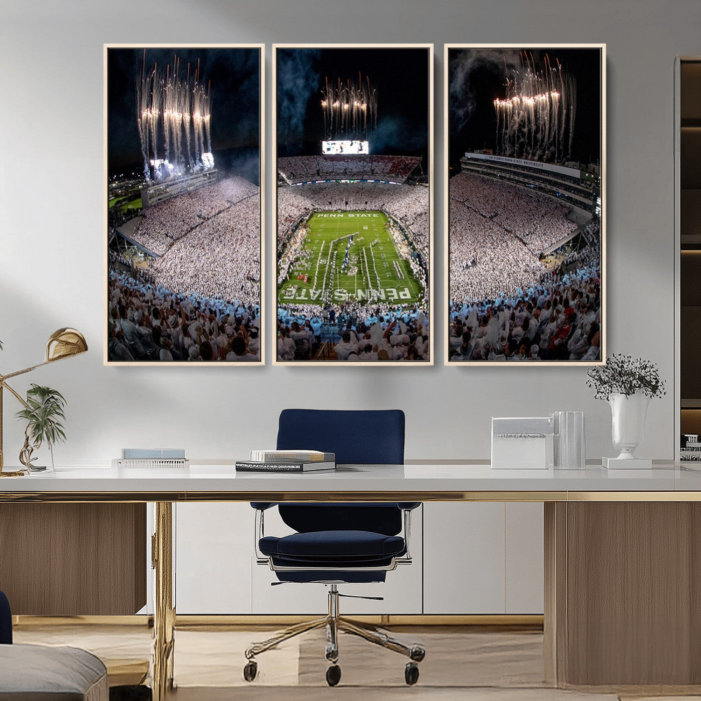 MGV-FC-48X32-3P - Penn Stadium Football Wall Art Canvas Print, Pennsylvania University Football Stadium