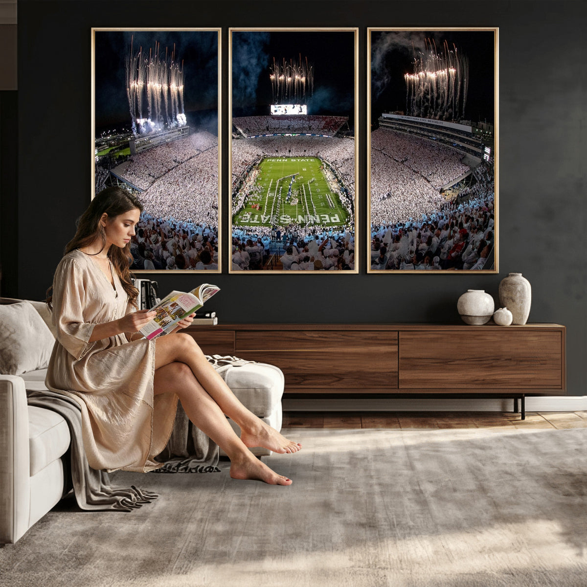 11391-MGV-CV-36X24 - Penn State Football Wall Art Canvas Print