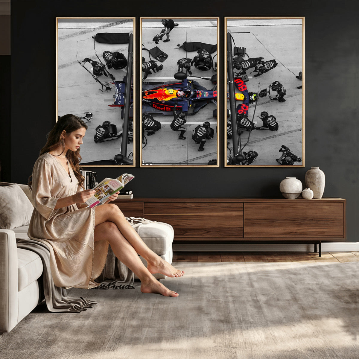 RedBull-MGV-CV-36X24 - Red Bull Formula 1 Canvas Wall Art Print