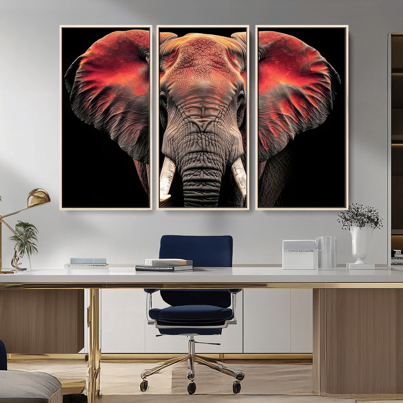 -Elephant Wall Art Canvas Print