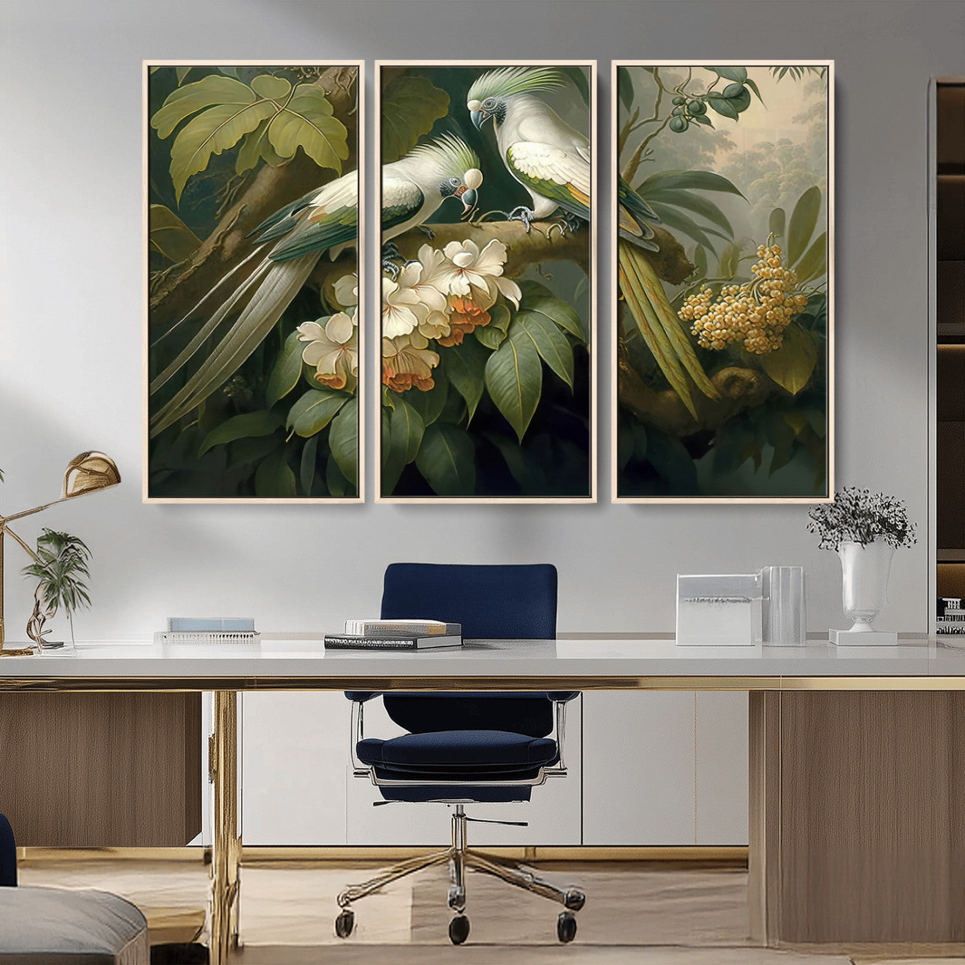 -Tropical Paradise Print Wall Art Stunning Artwork of a Parrot in a Lush Forest with Beautiful