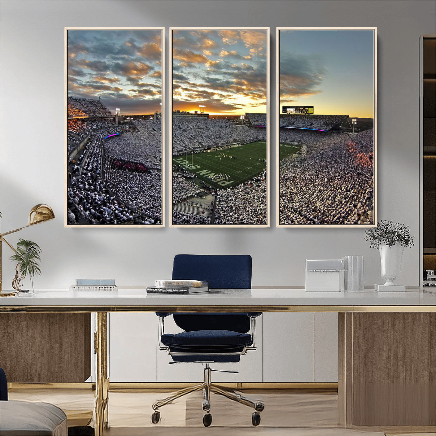 MGV-FC-48X32-3P - Beaver Stadium Wall Art - Penn State Stadium Wall Art | Penn Nittany Lions Football Match for Sport Room Decor