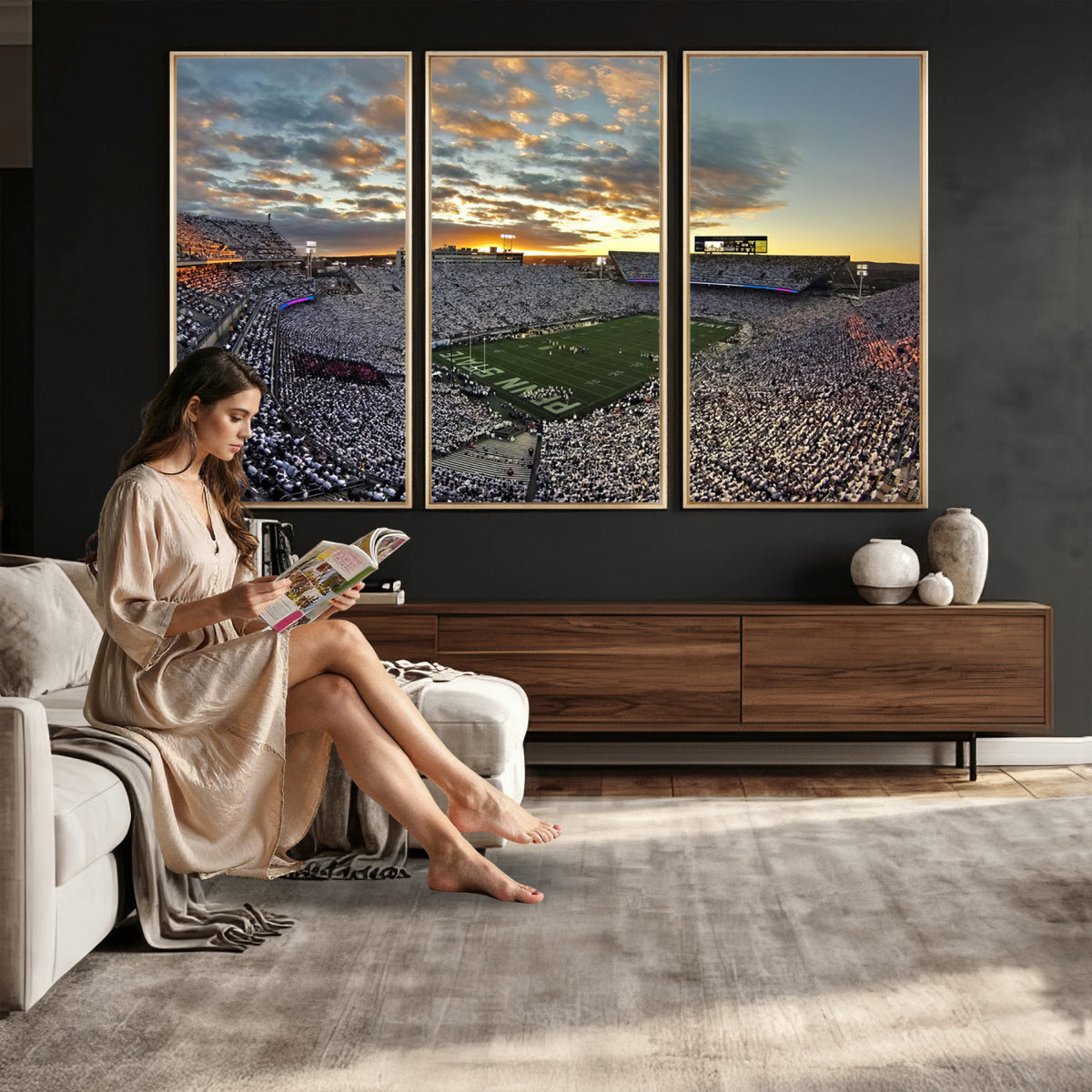 38807-MGV-CV-36X24 - Beaver Stadium Wall Art, Penn State Stadium Wall Art | Penn State Nittany Lions Football