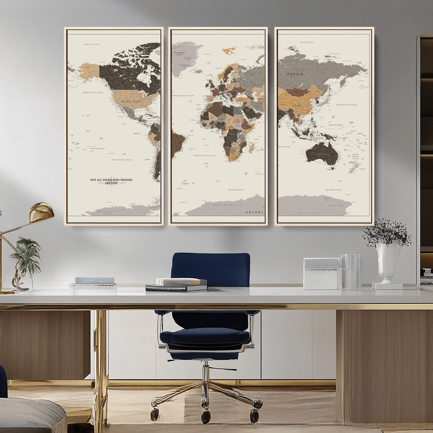 MGV-FC-48X32-3P - Push Pin World Map Canvas Print – Framed Wall Art for Couples to Track Their Travels – Anniversary