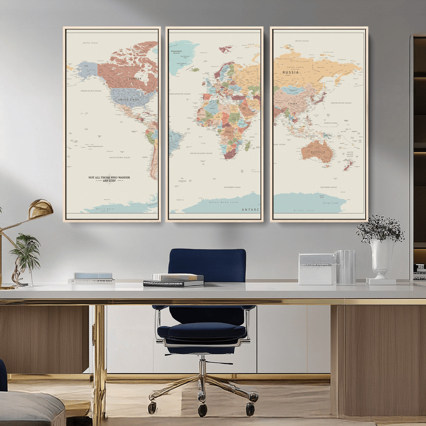 MGV-FC-48X32-3P - Push Pin World Map Canvas Print – Framed Wall Art for Couples to Track Their Travels – Anniversary