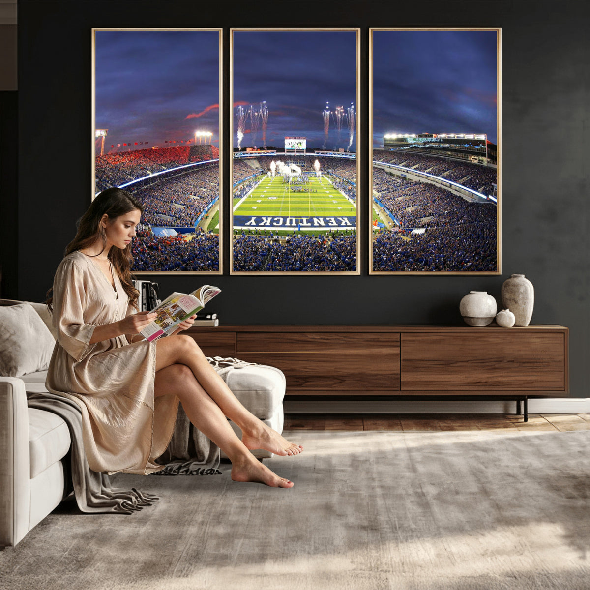 26008-MGV-CV-36X24 - Kroger Field Canvas Wall Art, Kentucky Stadium Wall Art