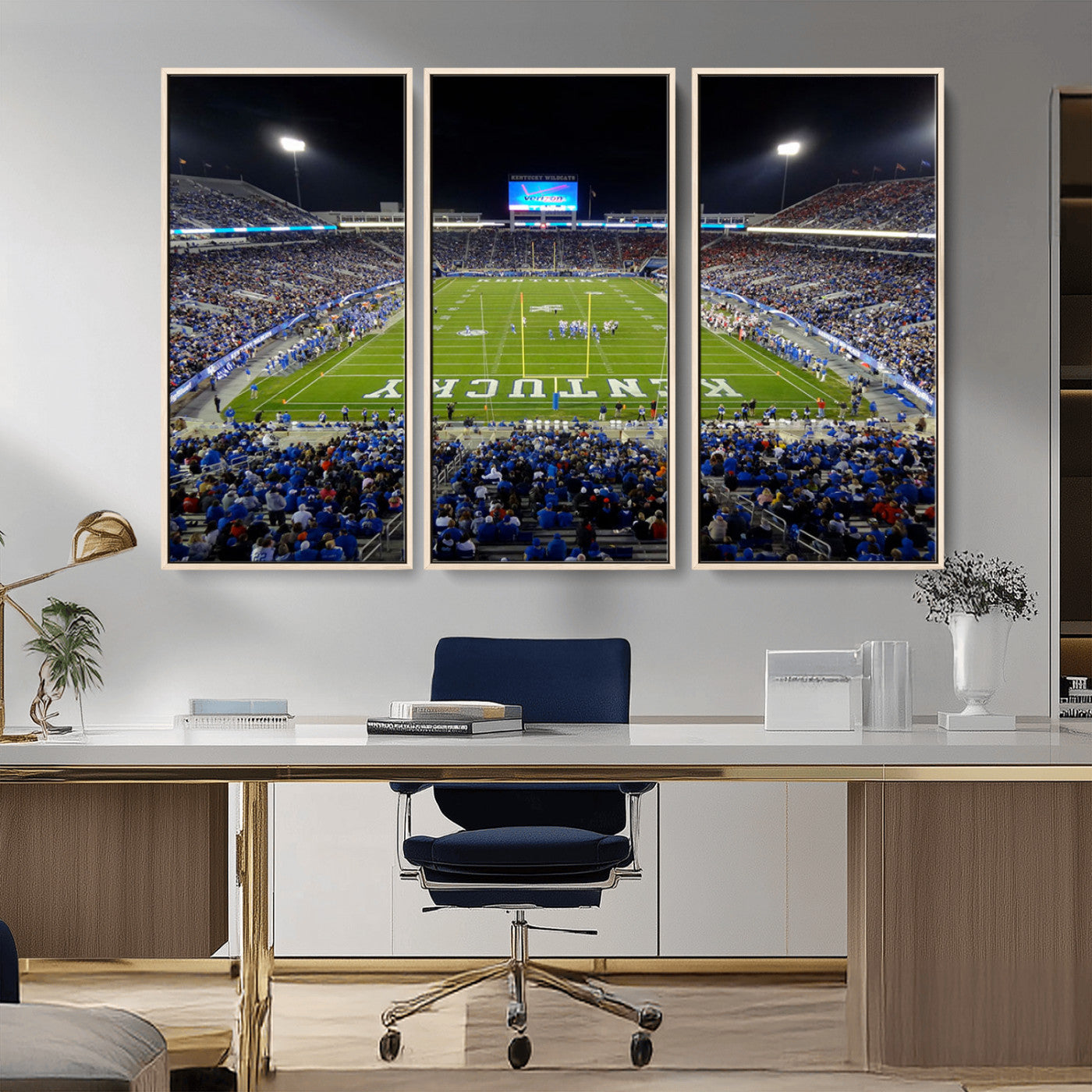 MGV-FC-48X32-3P - Kroger Field Canvas Wall Art - Kentucky Stadium Wall Art Print - Sunset Football Stadium Wall Decor