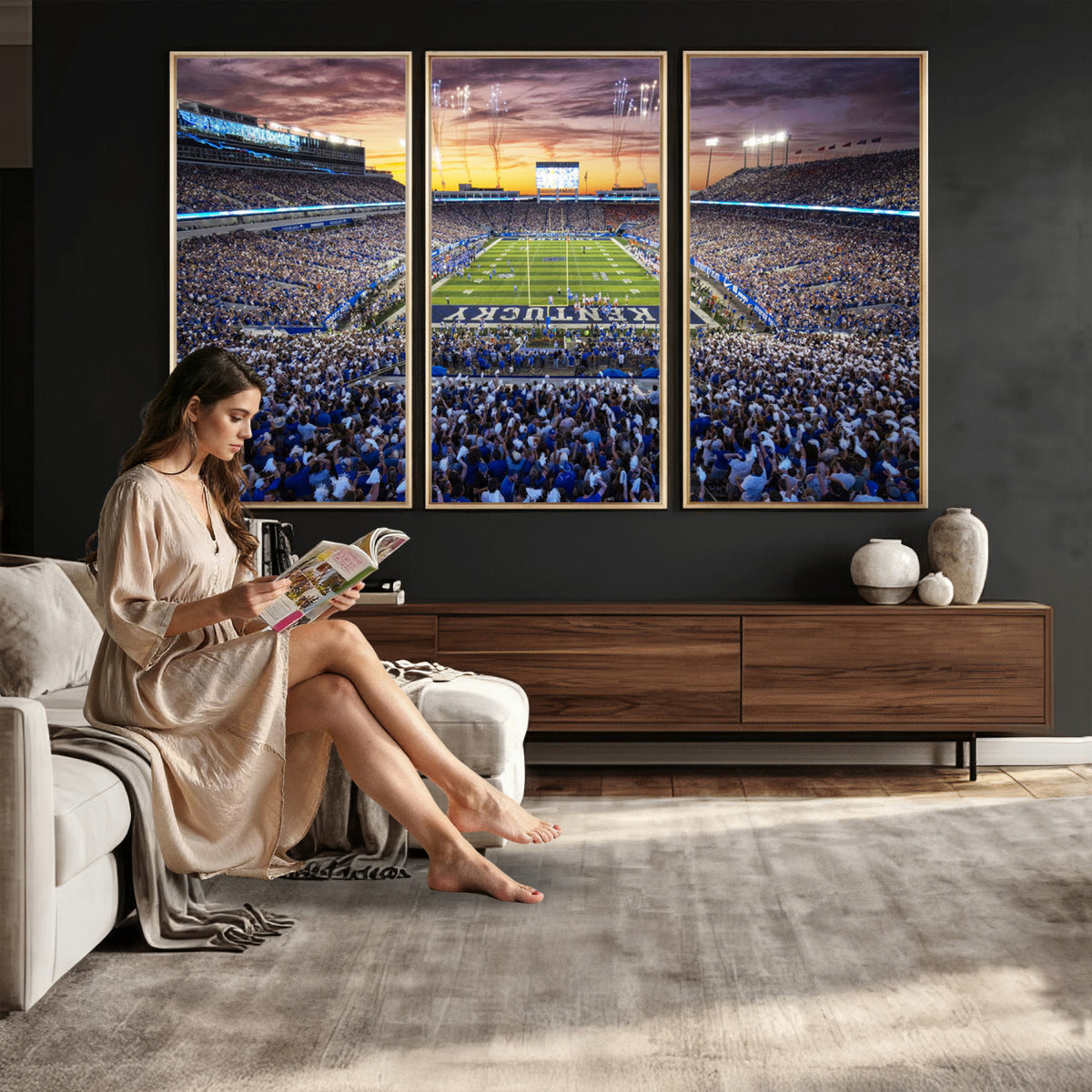 78524-MGV-CV-36X24 - Kroger Field Wall Art Print, Kentucky Stadium Wall Art