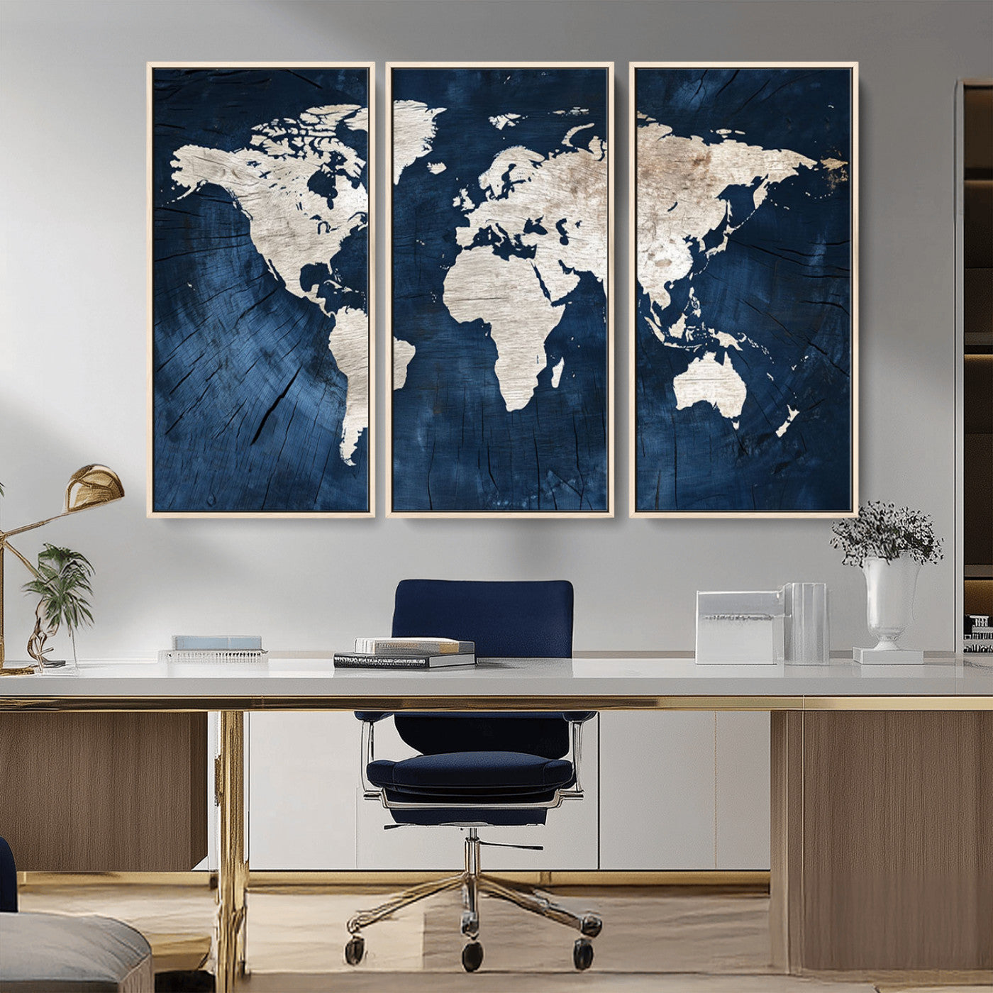 MGV-FC-48X32-3P - Push Pin World Map Canvas Print – Framed Wall Art for Couples to Track Their Travels – Anniversary