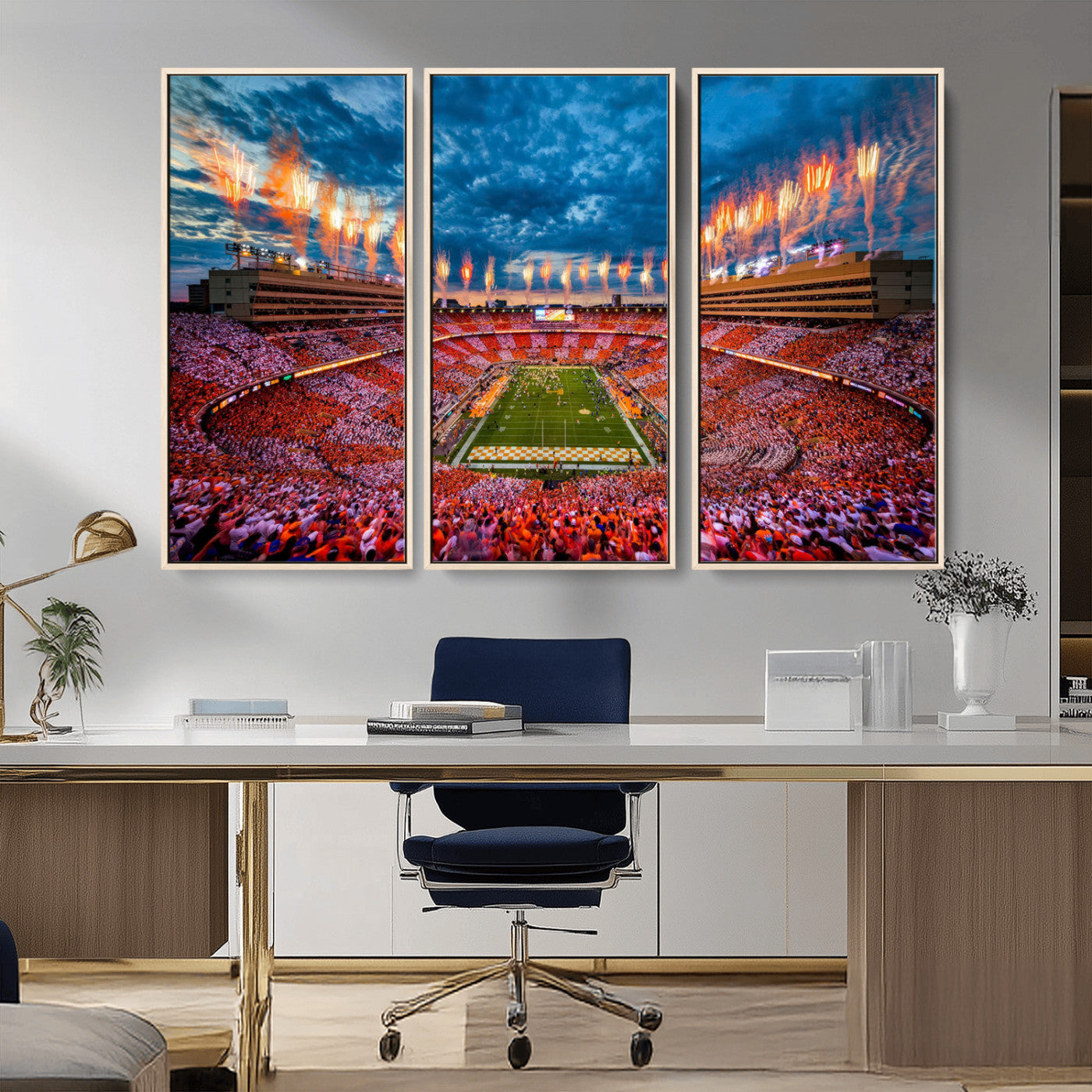 Tennessee Neyland Stadium Wall Art Print, Sports Arena Canvas Wall Art, Panoramic Stadium Canvas Print, Modern Athletic Field Art Printing