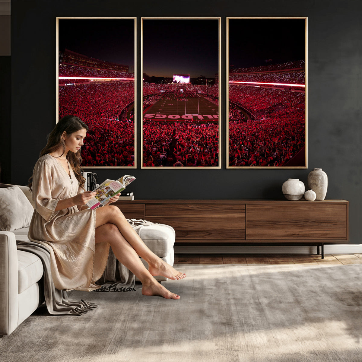 38331045-MGV-CV-36X24 - Dooley Stadium Wall Art, Sports Arena Canvas Print, Dooley Field Sanford Stadium
