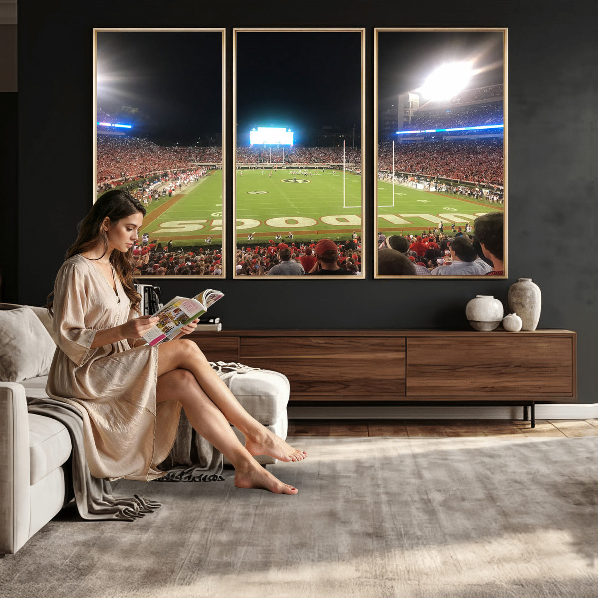 16230786-MGV-CV-36X24 - Dooley Stadium Wall Art, Sports Arena Panoramic Canvas
