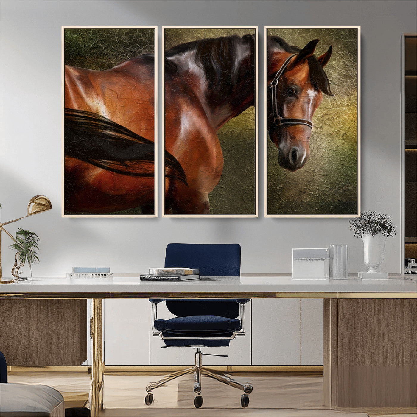 MGV-FC-48X32-3P - Wild Horses Wall Art Canvas Print