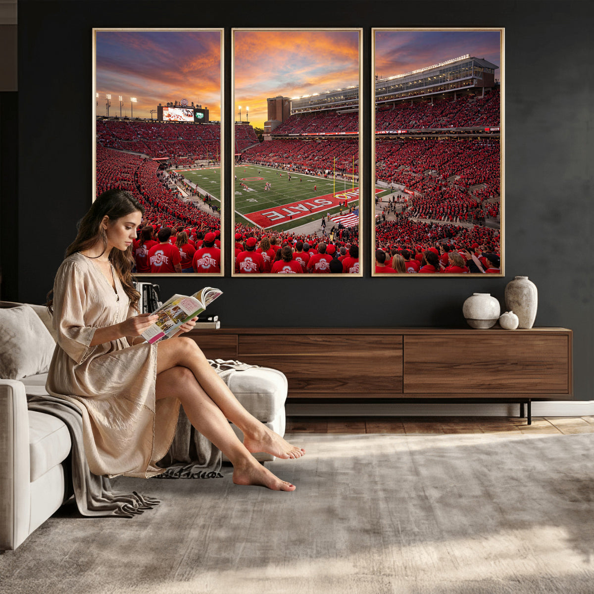 73119077-MGV-CV-36X24 - Stadium Wall Art Canvas Print