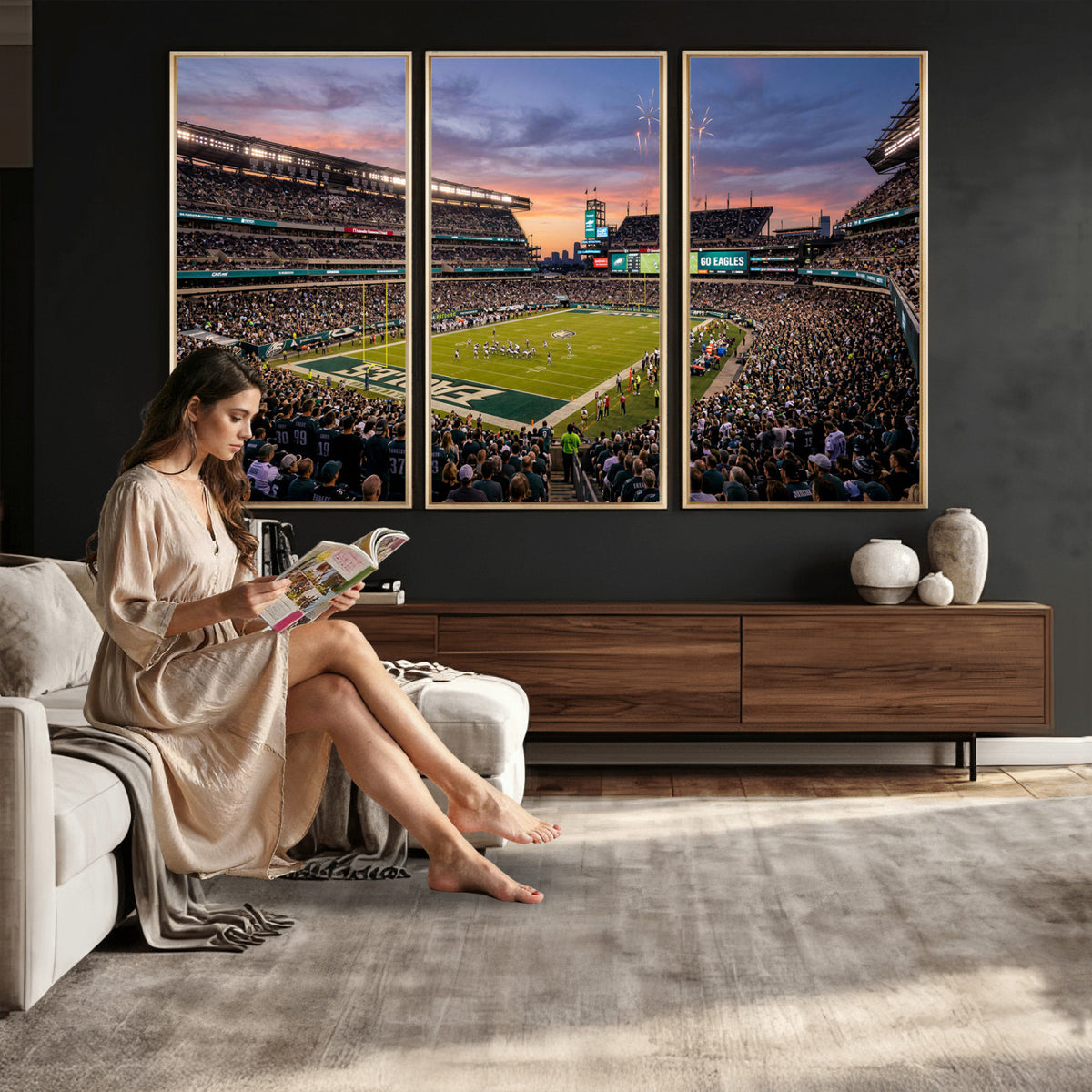 15549432-MGV-CV-36X24 - Stadium Wall Art Canvas Print