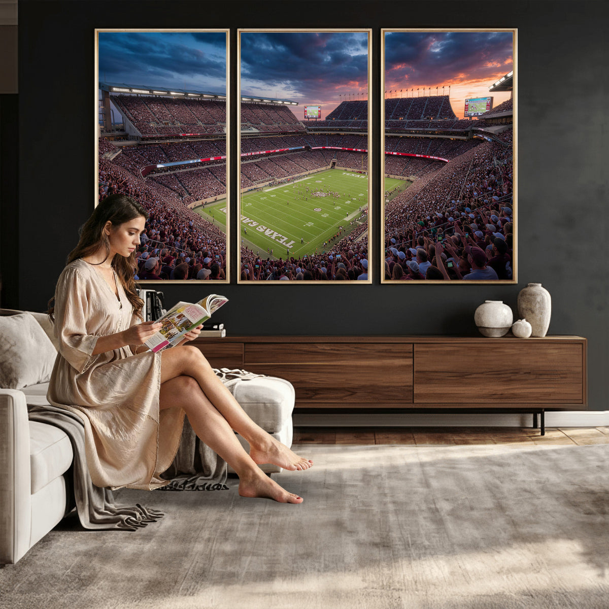 55475837-MGV-CV-36X24 - Stadium Wall Art Canvas Print