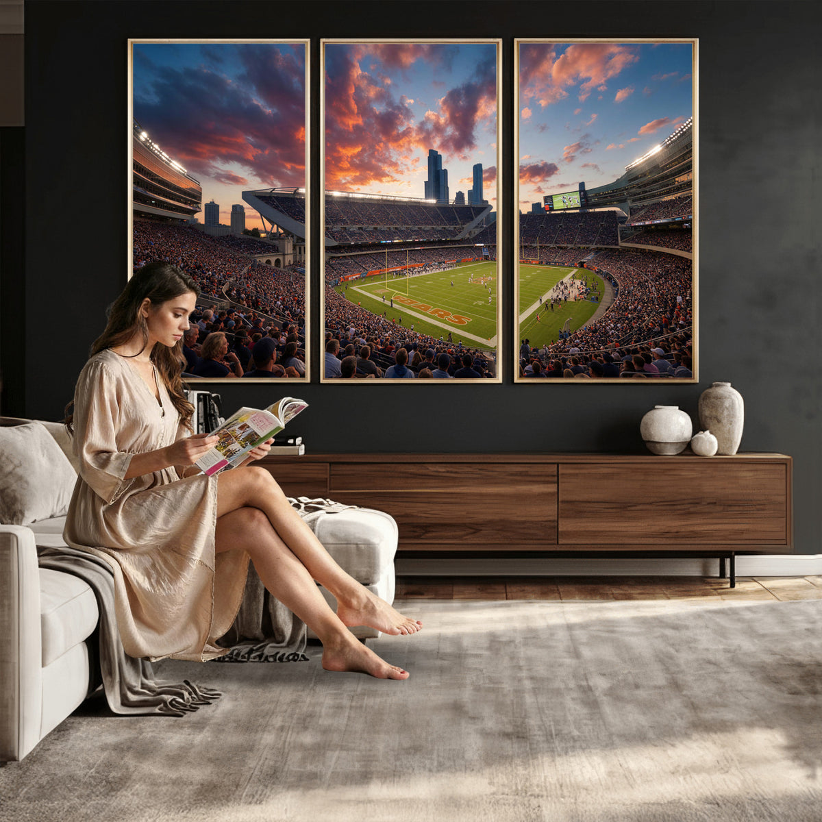 21104528-MGV-CV-36X24 - Stadium Wall Art Canvas Print