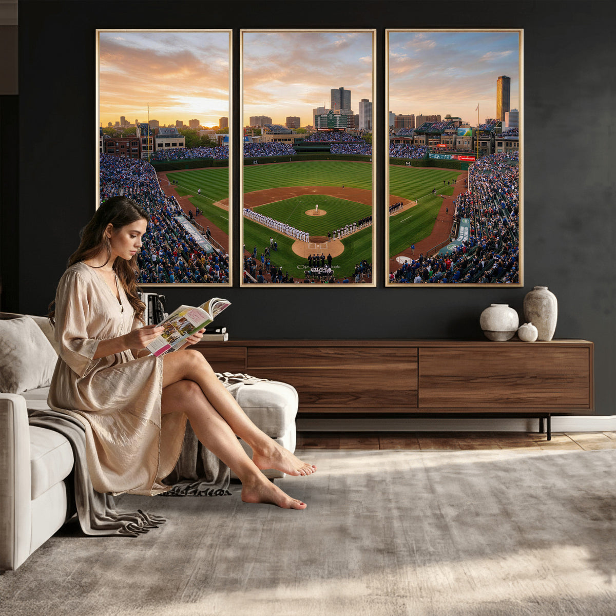 76885212-MGV-CV-36X24 - Stadium Wall Art Canvas Print