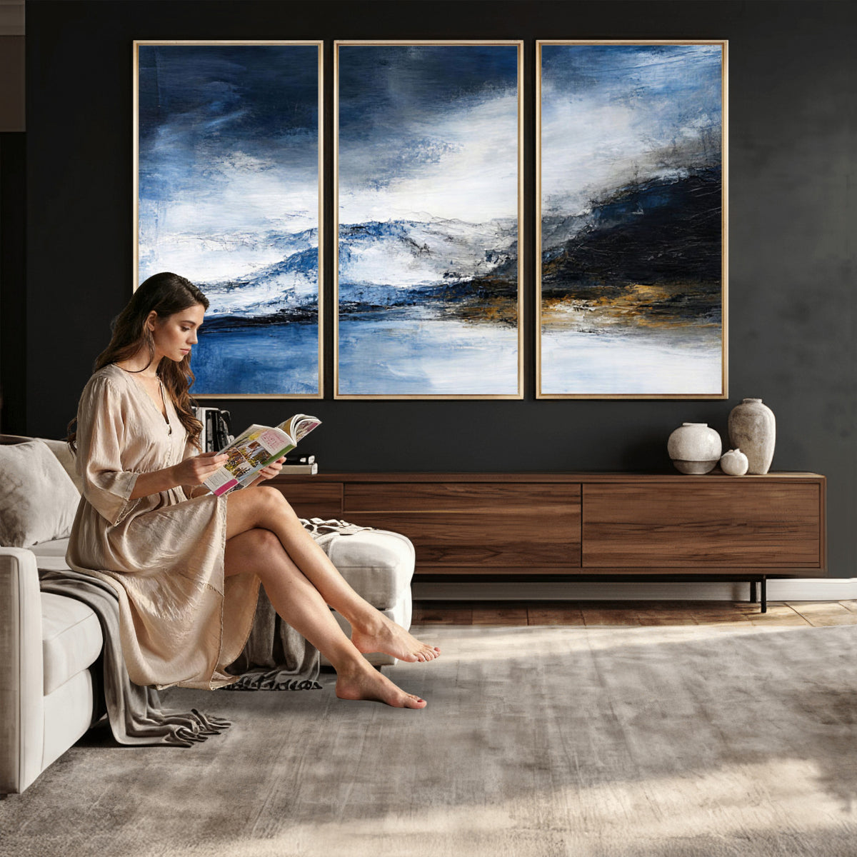 48142030-MGV-CV-36X24 - Extra Large Abstract Wall Art Canvas Print
