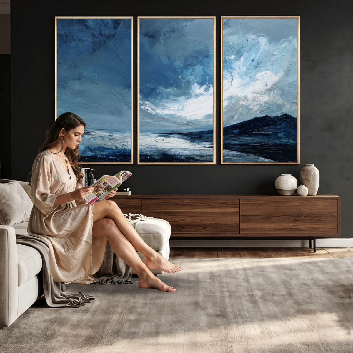 66685630-MGV-CV-36X24 - Extra Large Abstract Wall Art Canvas Print