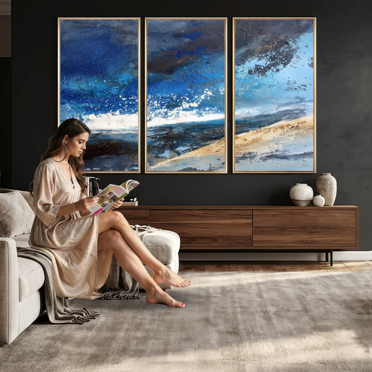 72157369-MGV-CV-36X24 - Extra Large Abstract Wall Art Canvas Print