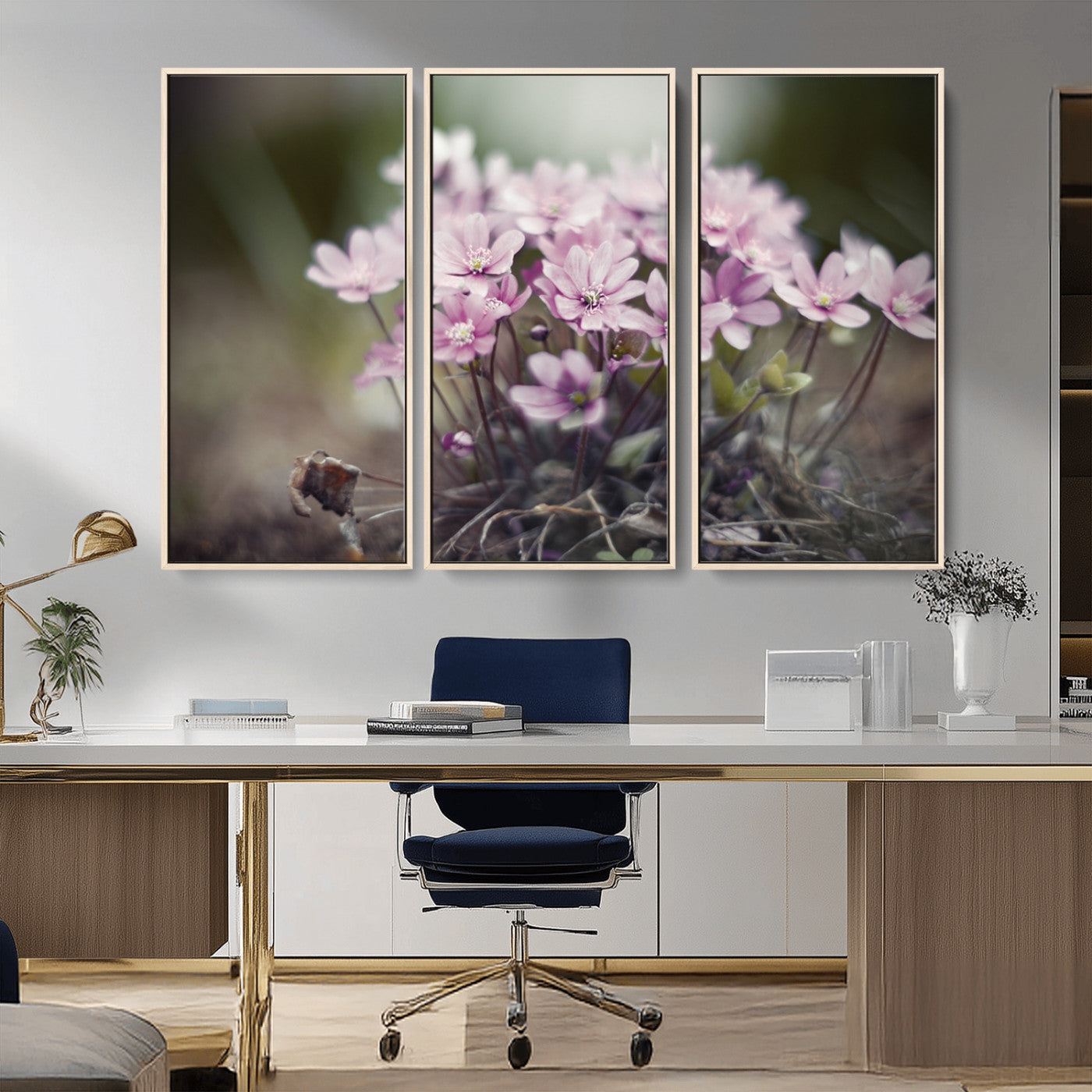 MGV-FC-48X32-3P - Pink Wild Flower Canvas Print