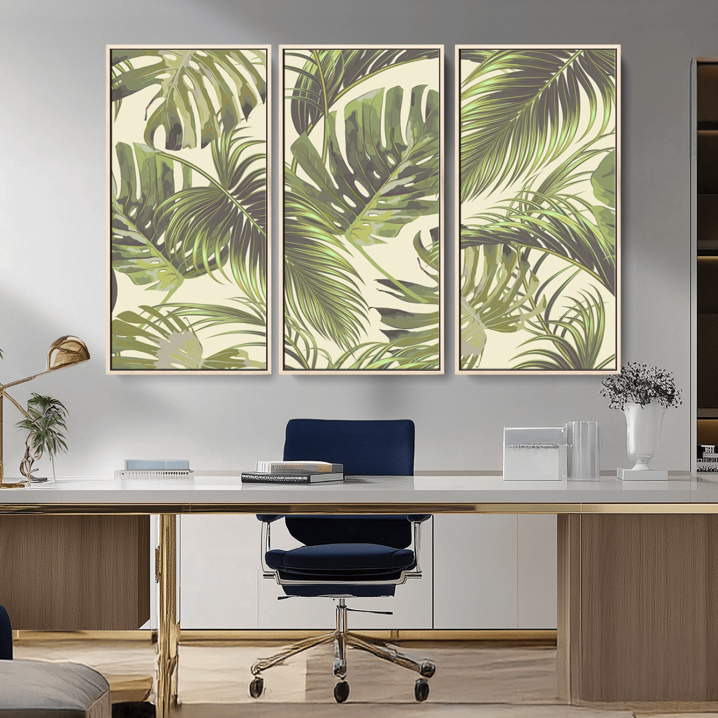 MGV-FC-48X32-3P - Palm Leaves Canvas Print
