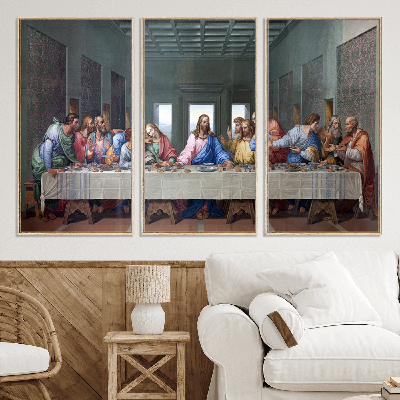 30401-MGV-CV-36X24-The Last Supper Multi Panel Canvas Wall Art