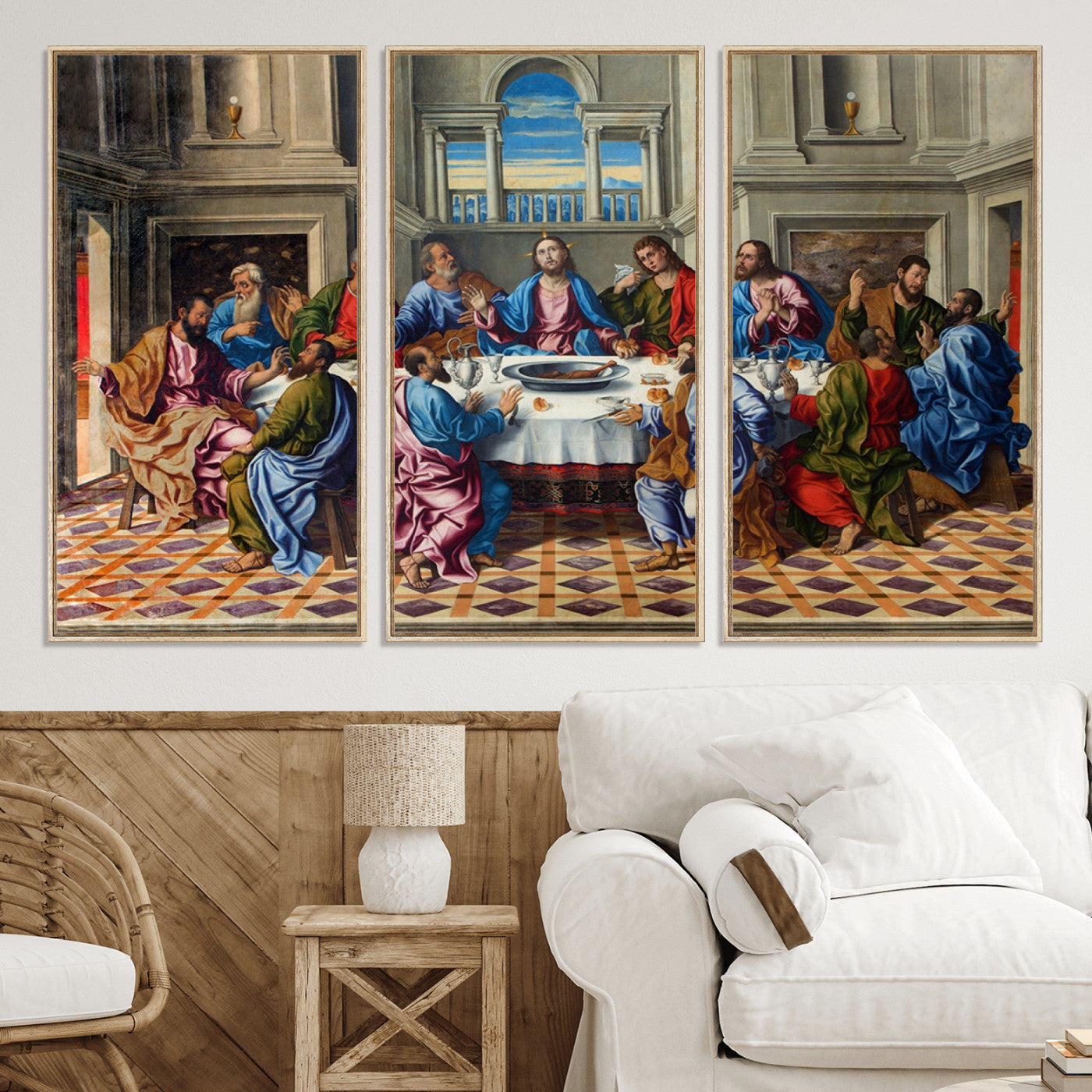 18691-MGV-CV-36X24-The Last Supper Multi Panel Canvas Wall Art