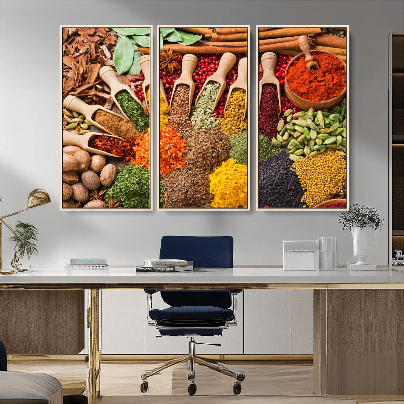 MGV-FC-48X32-3P - Spices Kitchen Wall Art Canvas Print