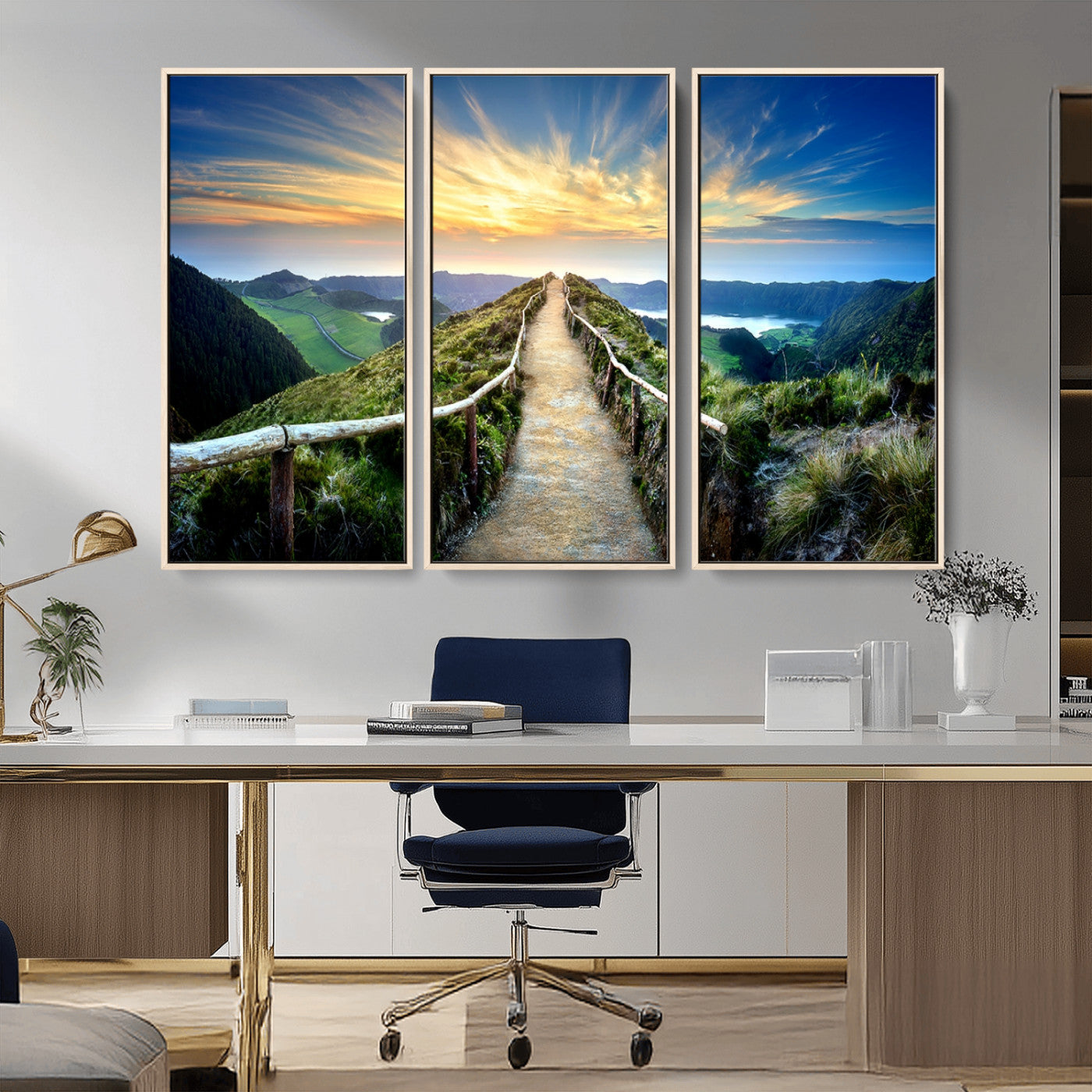 MGV-FC-48X32-3P - Mountain Landscape Wall Art Canvas Print