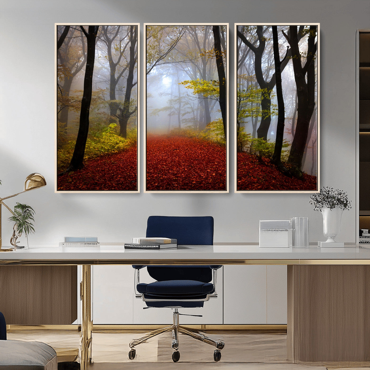 MGV-FC-48X32-3P - Foggy Forest Wall Art Landscape Canvas Print