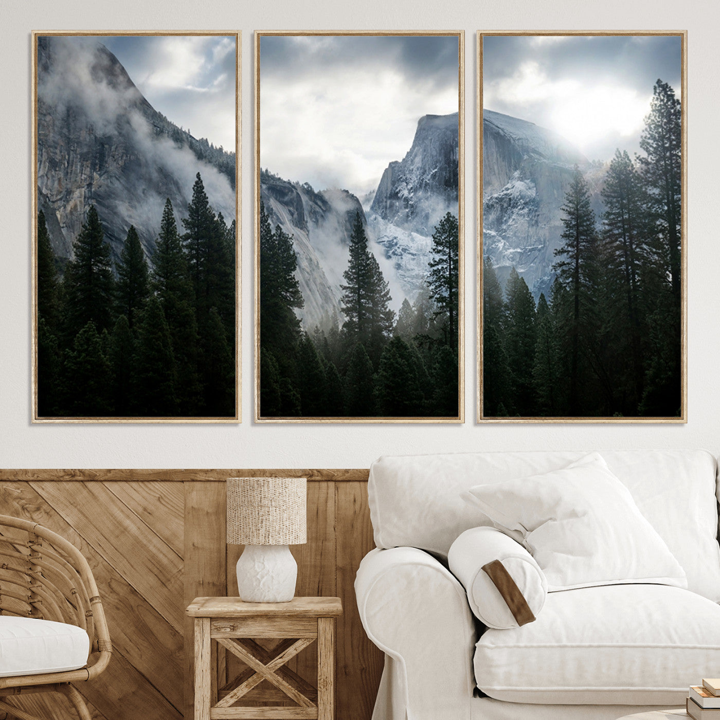 98725-MGV-CV-36X24-Wall Art Foggy Forest Landscape Canvas Print