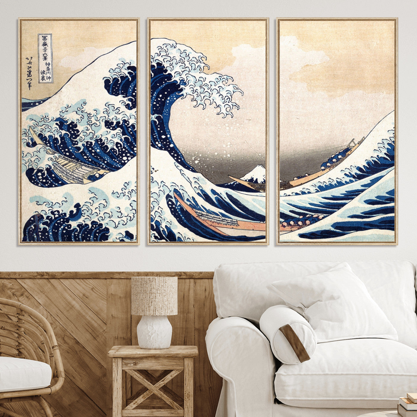 35635-MGV-CV-36X24-Wall Art Kanagawa Canvas Artwork Abstract Print