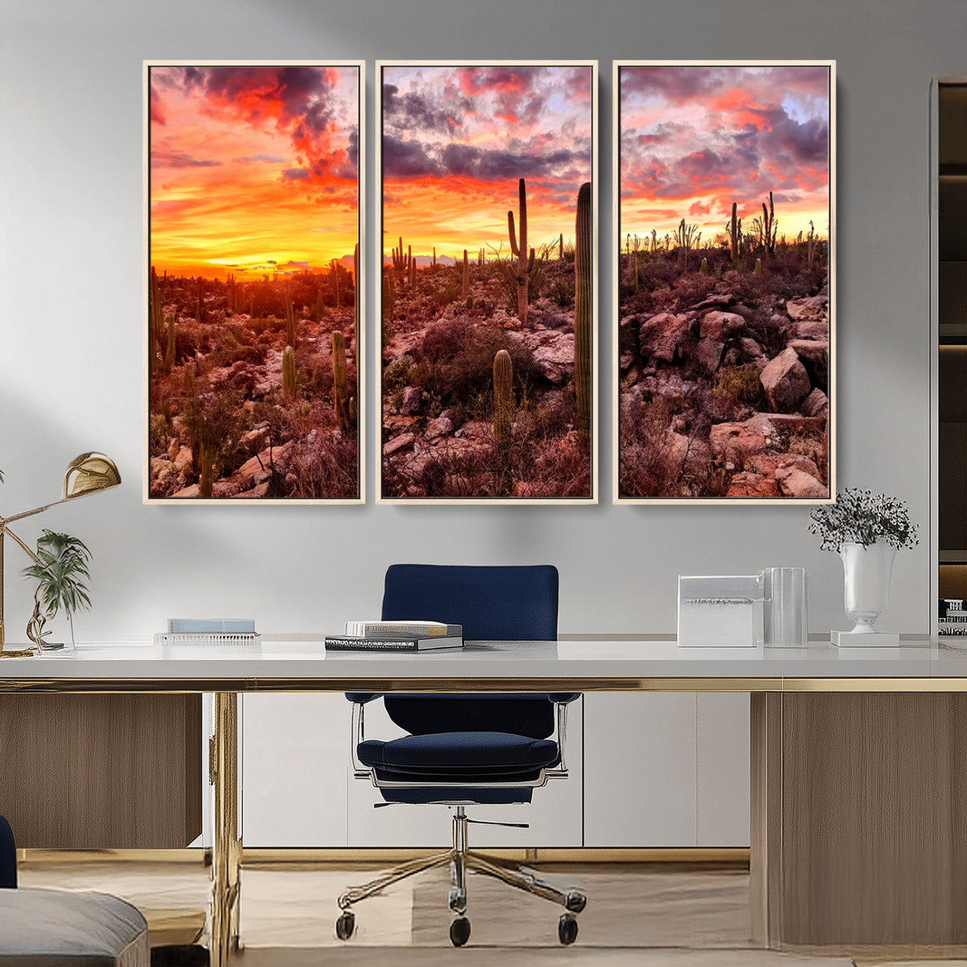 MGV-FC-48X32-3P - Arizona Desert Print, Western Cowboy Wall Art Print