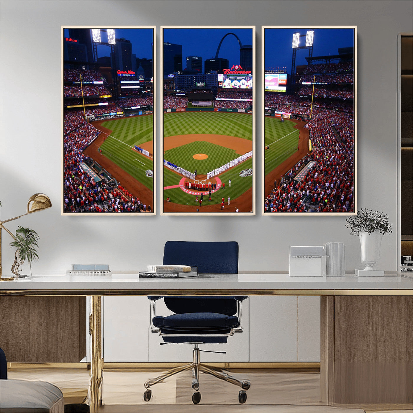 MGV-FC-48X32-3P - St. Louis Cardinals Baseball Team Print - Busch Stadium Wall Art Canvas Print