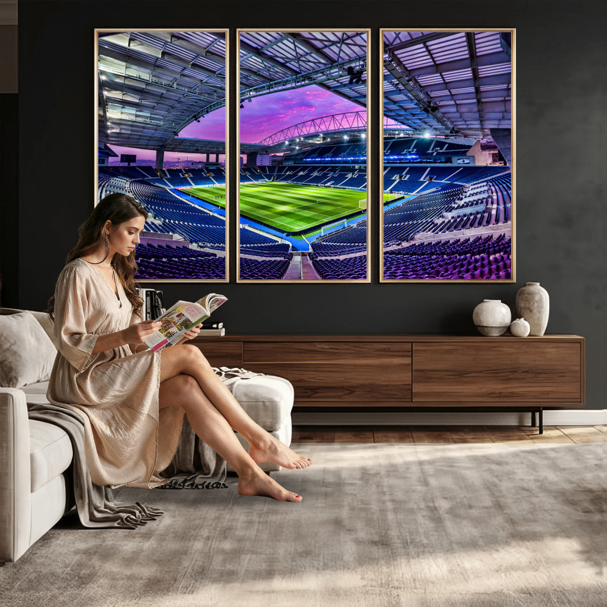 10851-MGV-CV-36X24 - FC Porto Soccer Team Print Canvas, Dragon Stadium Wall Art